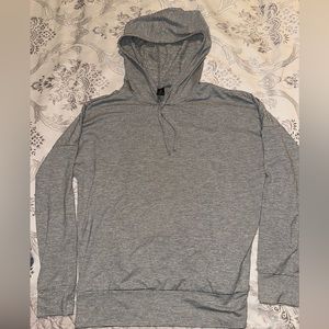 Skechers Small Oversized Hoodie Sweater in Striped Grey